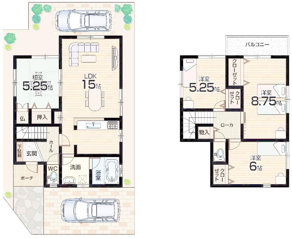 Floor plan. 26,900,000 yen, 4LDK, Land area 101.28 sq m , Building area 94.4 sq m