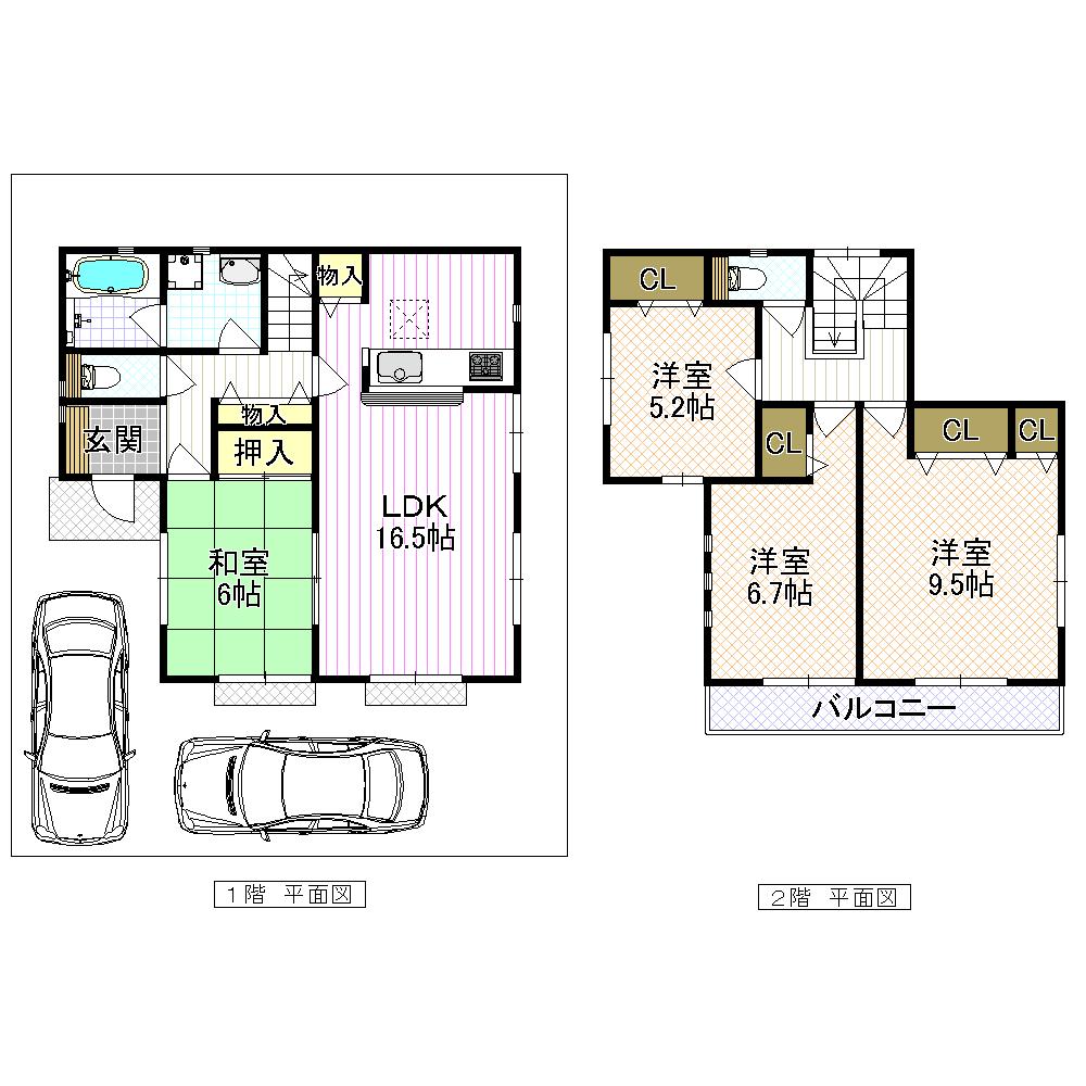 Floor plan. (No. 1 point), Price 28,900,000 yen, 4LDK, Land area 131.86 sq m , Building area 102.86 sq m