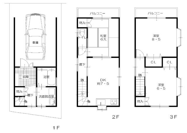Floor plan. 15.8 million yen, 3DK, Land area 52.14 sq m , Building area 93.6 sq m