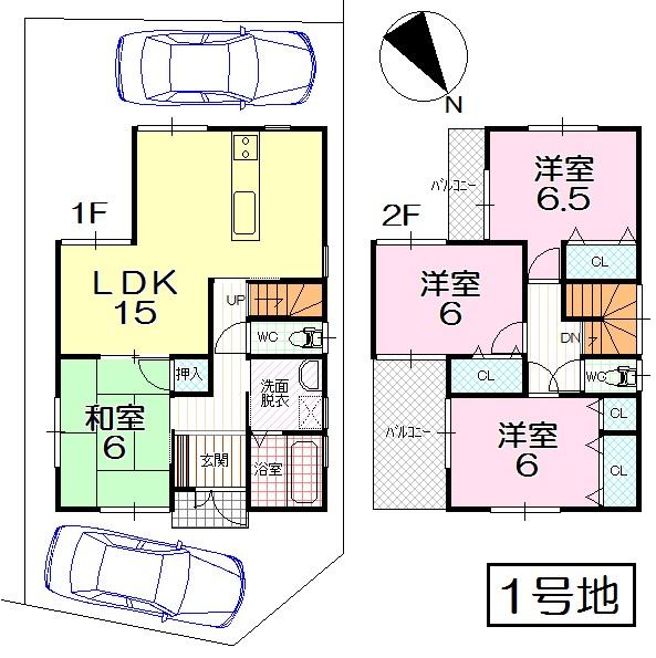 Floor plan. (No. 1 point), Price 31,800,000 yen, 4LDK, Land area 118.47 sq m , Building area 94.77 sq m
