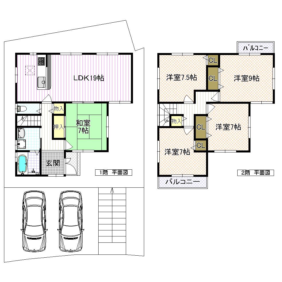 Floor plan. 35,800,000 yen, 5LDK, Land area 200 sq m , Building area 123.12 sq m each room spacious!