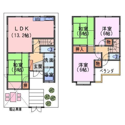 Floor plan. 31.5 million yen, 4LDK, Land area 182.55 sq m , Building area 129.19 sq m land 24.2 square meters ・ There garden can home garden