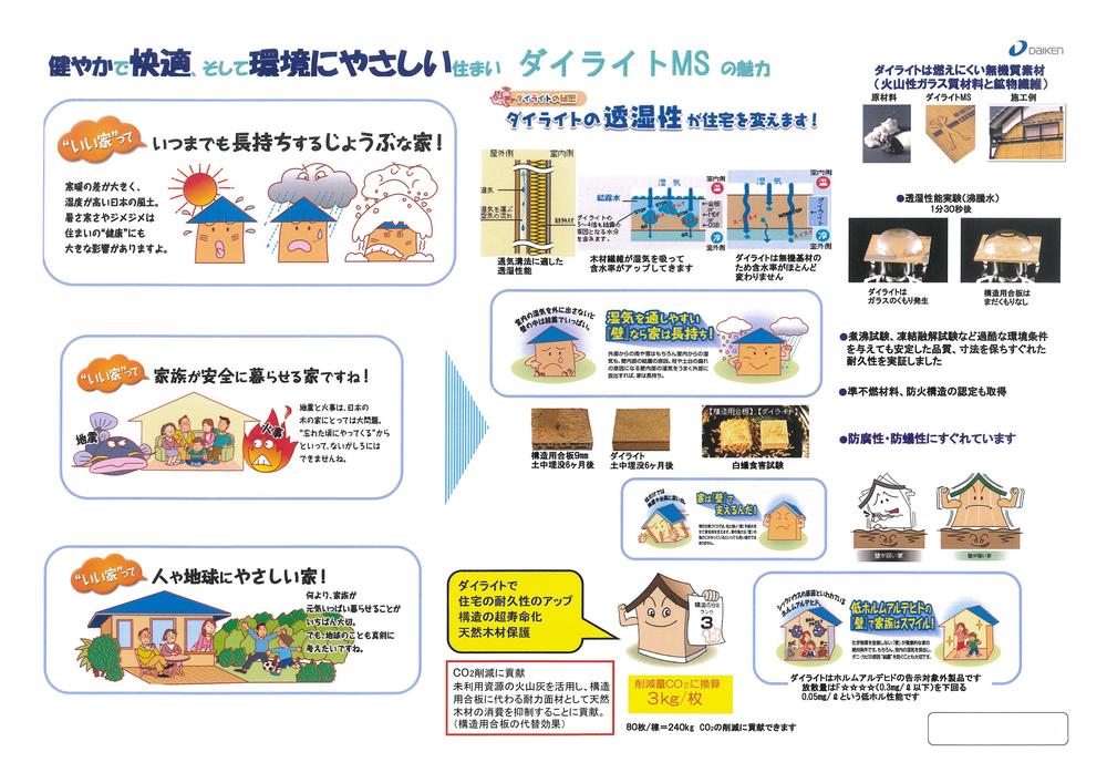 Construction ・ Construction method ・ specification. The base of the outer wall has adopted a plywood "Dairaito" for high-performance structure.