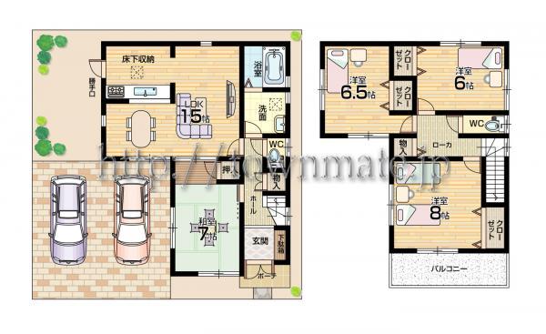 Floor plan. 29,800,000 yen, 4LDK, Land area 114.08 sq m , Building area 98.01 sq m land area 114.08 square meters building area 98.01 square meters