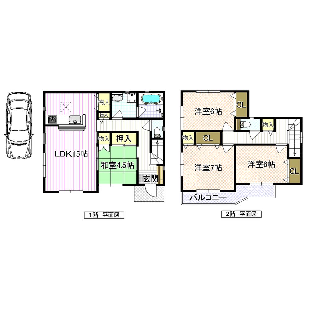 Floor plan. (No. 3 locations), Price 28.8 million yen, 4LDK, Land area 102.56 sq m , Building area 98.41 sq m