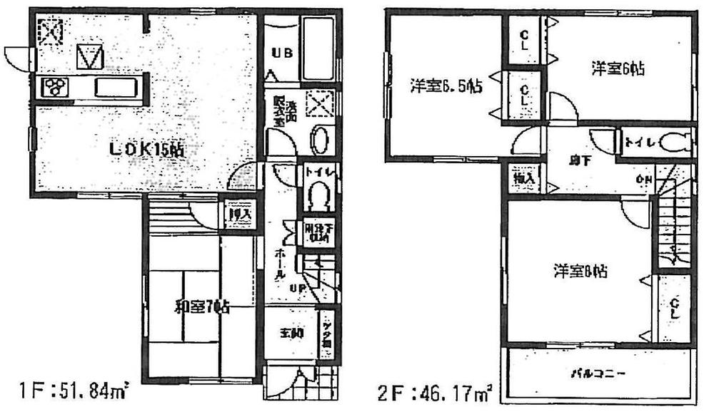 Floor plan. 29,800,000 yen, 4LDK, Land area 114.08 sq m , Building area 98.01 sq m
