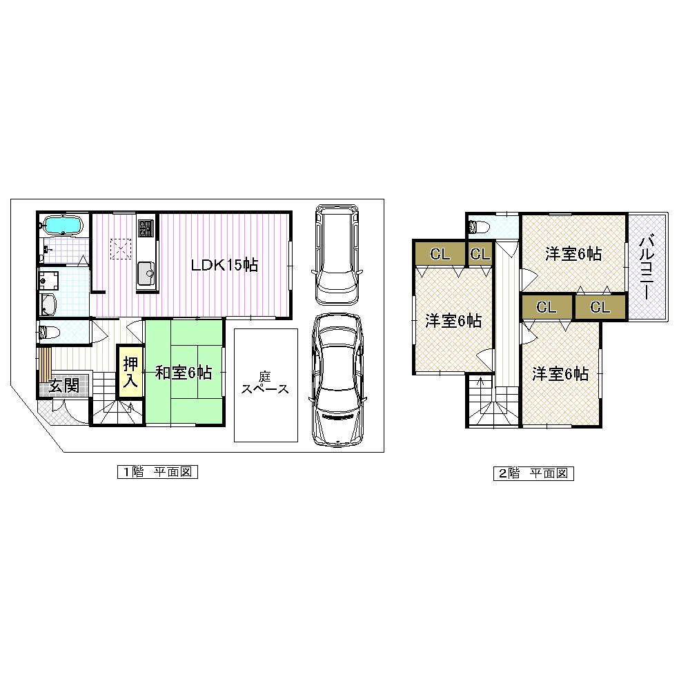 Floor plan. 29,800,000 yen, 4LDK, Land area 114.08 sq m , Building area 98.01 sq m land: 114.08 sq m  Building: 98.01 sq m