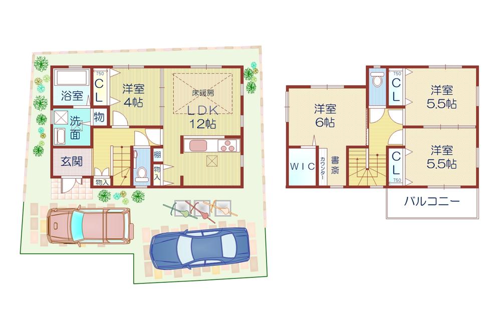 Floor plan. (I No. land (2) Plan), Price 29,800,000 yen, 4LDK, Land area 101.68 sq m , Building area 88.29 sq m