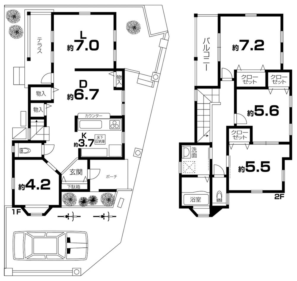 Floor plan. 34,800,000 yen, 4LDK, Land area 119.95 sq m , Building area 107.48 sq m floor plan