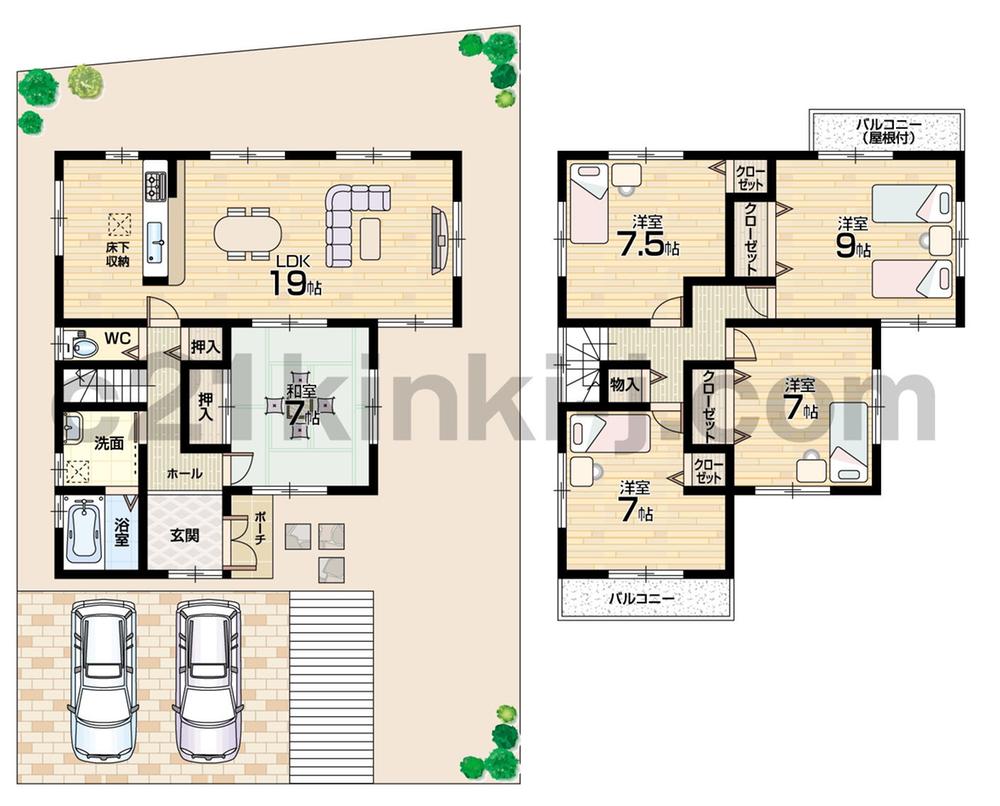 Floor plan. 35,800,000 yen, 5LDK, Land area 200 sq m , Building area 123.12 sq m