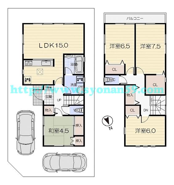 Floor plan. 34,300,000 yen, 4LDK, Land area 124.14 sq m , Building area 96.79 sq m floor plan