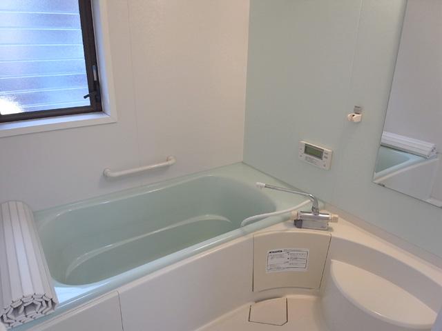 Bathroom. Clean unit bus with a bathroom dryer