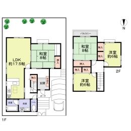 Floor plan. 14.9 million yen, 4LDK, Land area 165.97 sq m , Building area 115.17 sq m