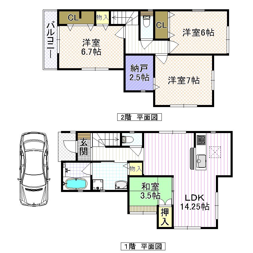 Floor plan. (No. 1 point), Price 28.8 million yen, 4LDK, Land area 112.13 sq m , Building area 92.34 sq m