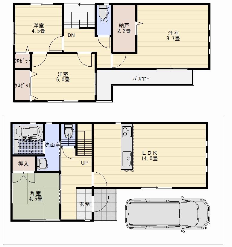 Floor plan. (No. 10 locations), Price 20.8 million yen, 4LDK+S, Land area 100.5 sq m , Building area 93.96 sq m