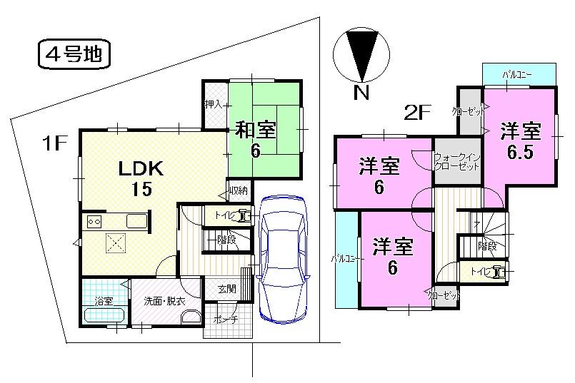 Floor plan. 22,800,000 yen, 4LDK, Land area 119.57 sq m , Building area 100.19 sq m
