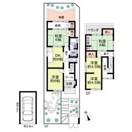 Floor plan. 7.8 million yen, 5DK, Land area 114.2 sq m , Building area 84.91 sq m site (October 2013) Shooting