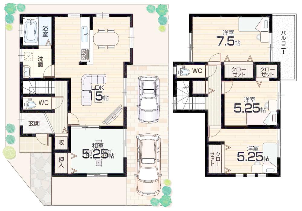 Floor plan. 1600m JR Gakkentoshisen to Nagao Station "Nagao Station" the nearest station!
