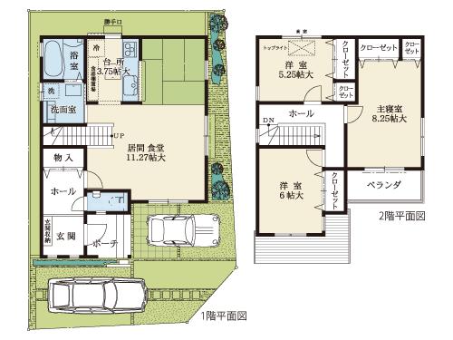 Floor plan. (No. 1 point), Price 37,425,000 yen, 3LDK, Land area 104.24 sq m , Building area 95.78 sq m