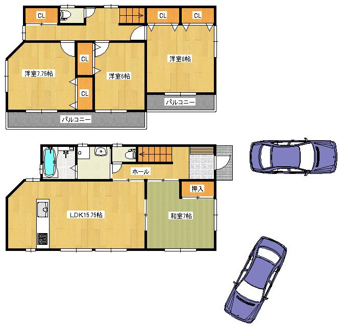 Floor plan. 36,900,000 yen, 4LDK, Land area 191.54 sq m , Building area 105.16 sq m   ◆ Floor plan