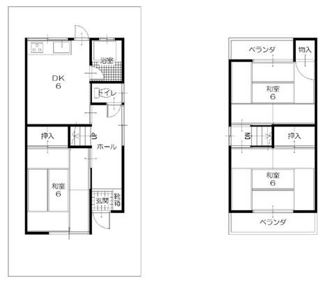 Floor plan. 5 million yen, 3DK, Land area 55.86 sq m , Building area 52.11 sq m