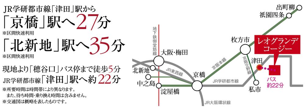 In "Kyobashi" station, You can also change to the Osaka Loop Line and Keihan line. Furthermore, JR Gakkentoshisen is, Because it has served to Tozai Line, Kobe direction of access is also smooth.