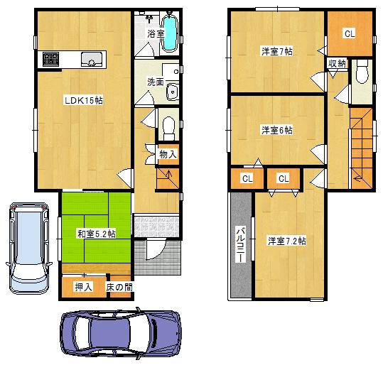 Floor plan. 27,900,000 yen, 4LDK + S (storeroom), Land area 100.01 sq m , Building area 97.19 sq m ◆ Floor plan