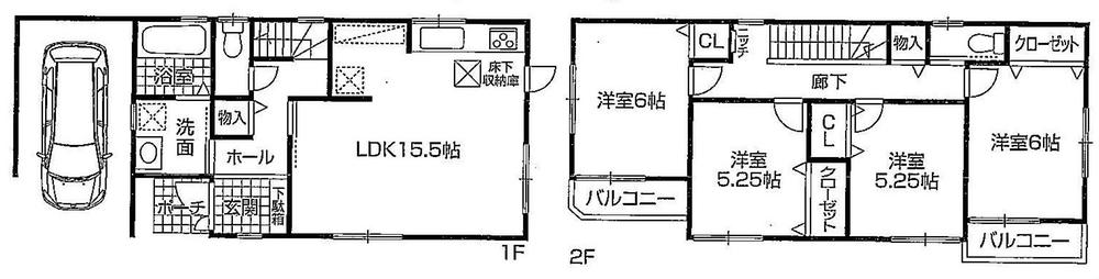 Floor plan. (No. 1 point), Price 31,800,000 yen, 4LDK, Land area 85.95 sq m , Building area 107.59 sq m