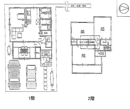 Floor plan. 42,420,000 yen, 4LDK, Land area 104.35 sq m , Building area 92.49 sq m 2 No. Location: 42,420,000 yen Scheduled for completion is undecided. You can floor plan change!
