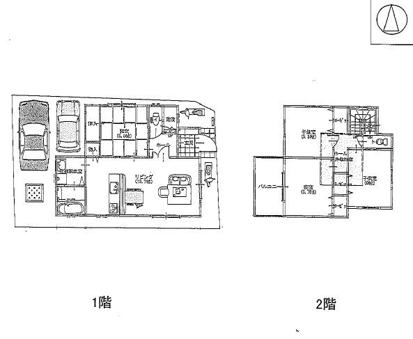 Floor plan. 42,420,000 yen, 4LDK, Land area 104.35 sq m , Building area 92.49 sq m 1 No. Location: 43,360,000 yen (it is a corner lot side)