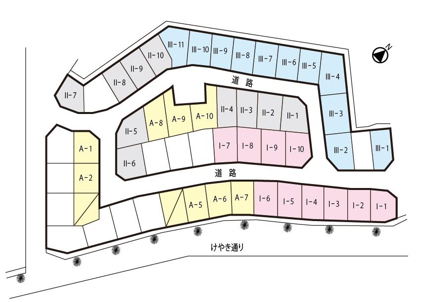 The entire compartment Figure. Sales compartment "A-1 ~ 10 is ".