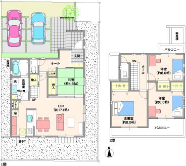 Floor plan. (No. 35 locations), Price 36.5 million yen, 4LDK, Land area 150.12 sq m , Building area 105.78 sq m