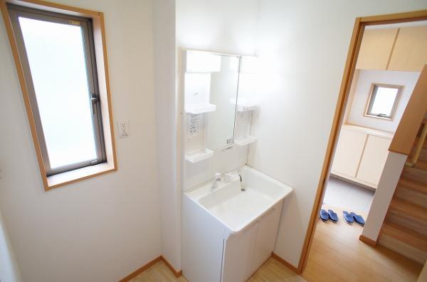 Wash basin, toilet. Bathroom vanity