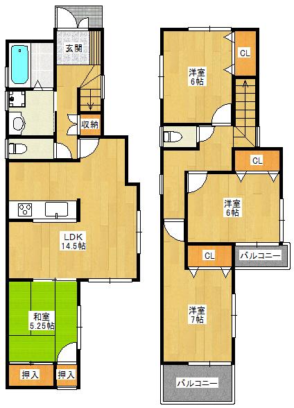 Floor plan. 28.8 million yen, 4LDK, Land area 103.37 sq m , Building area 95.17 sq m