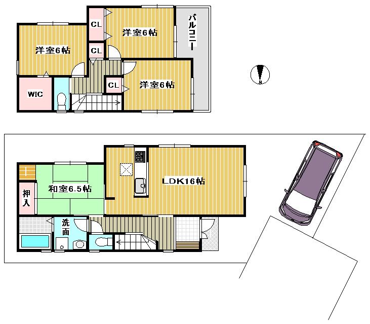 Floor plan. (No. 3 locations), Price 31,300,000 yen, 4LDK, Land area 105.71 sq m , Building area 98.01 sq m