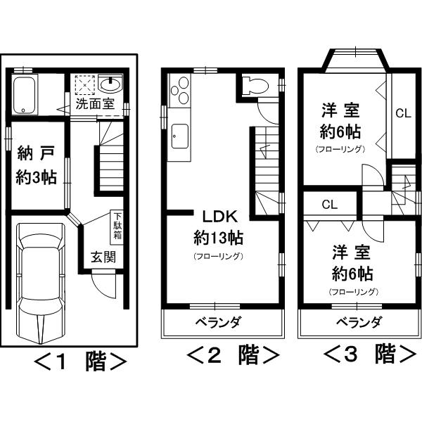 Floor plan. 18,800,000 yen, 2LDK + S (storeroom), Land area 41.2 sq m , Building area 71.28 sq m