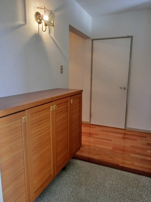 Entrance. Cupboard also housed plenty