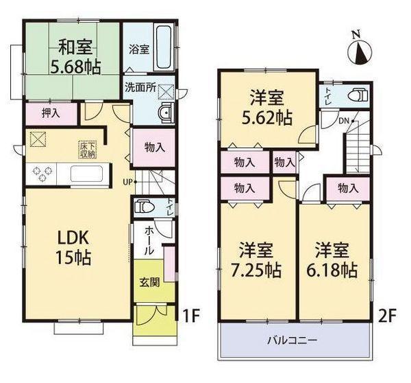 Floor plan. 30,900,000 yen, 4LDK, Land area 110.38 sq m , Building area 98.07 sq m