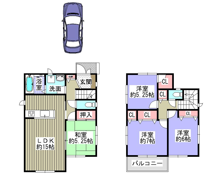 Floor plan. 35,800,000 yen, 4LDK, Land area 126.2 sq m , Building area 94.6 sq m