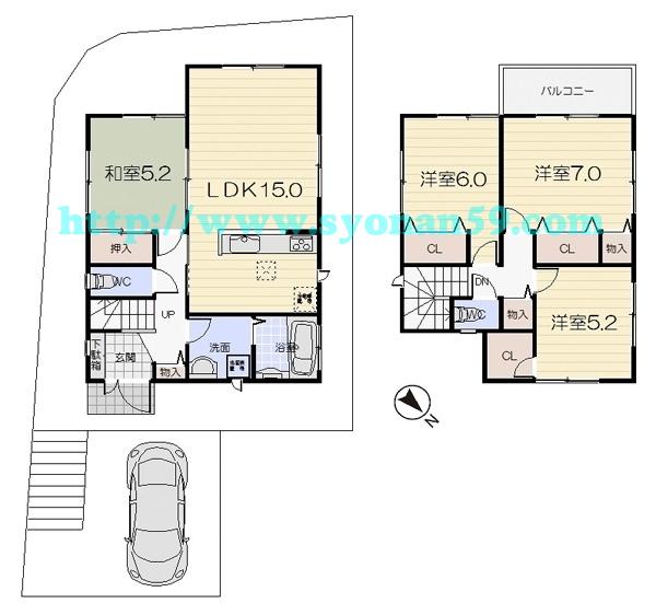 Floor plan. 35,800,000 yen, 4LDK, Land area 126.2 sq m , Building area 94.6 sq m floor plan