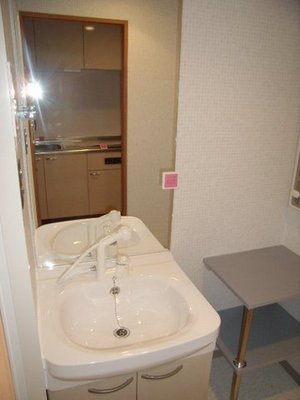 Washroom. There Shampoo dresser.