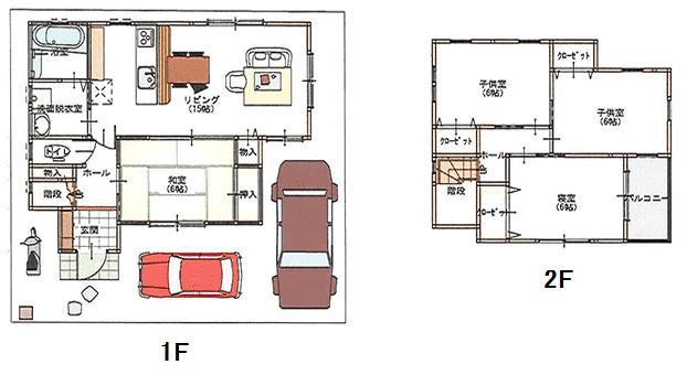 Floor plan. Price 40,980,000 yen, 4LDK, Land area 101 sq m , Building area 90.15 sq m