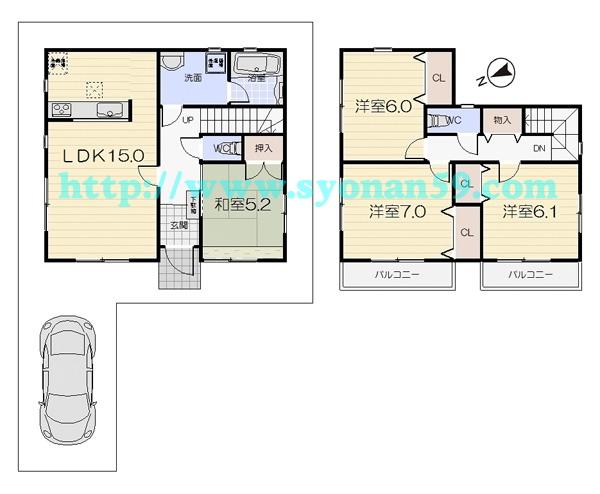 Floor plan. 23.8 million yen, 4LDK, Land area 108.15 sq m , Building area 95.37 sq m floor plan