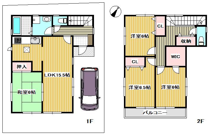 Floor plan. (7 Building), Price 25,500,000 yen, 4LDK, Land area 103.91 sq m , Building area 101.85 sq m