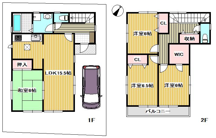 Floor plan. (8 Building), Price 25,500,000 yen, 4LDK, Land area 103.95 sq m , Building area 101.85 sq m