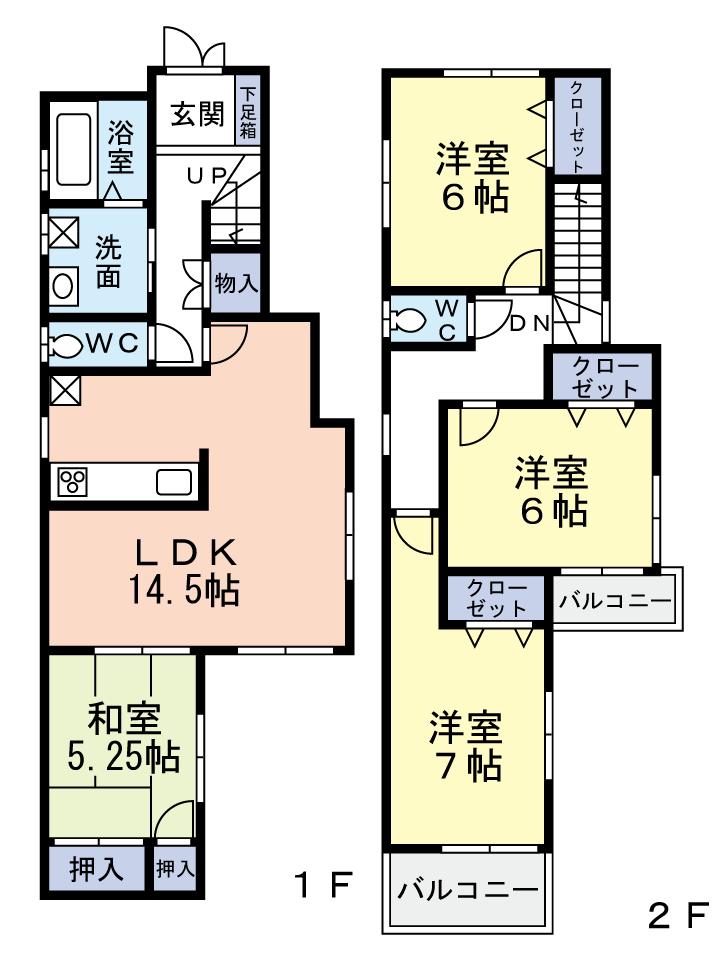 Floor plan. 28.8 million yen, 4LDK, Land area 103.37 sq m , Building area 95.17 sq m