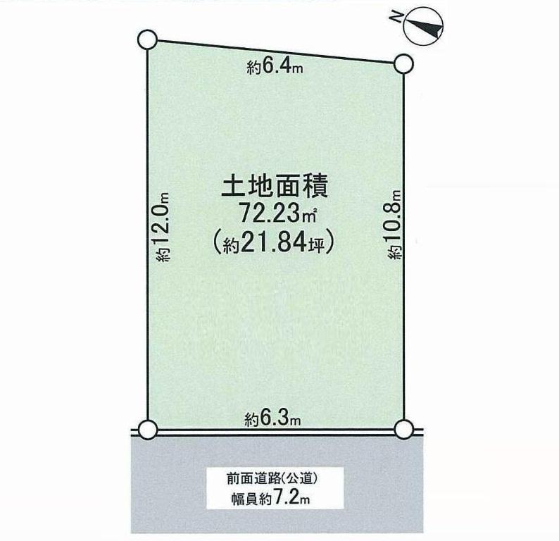 Compartment figure. Land price 11.8 million yen, Land area 72.23 sq m