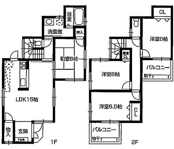Floor plan. 28.8 million yen, 4LDK, Land area 98.79 sq m , Building area 93.96 sq m
