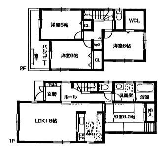 Floor plan. 31,300,000 yen, 4LDK, Land area 105.71 sq m , Building area 98.01 sq m
