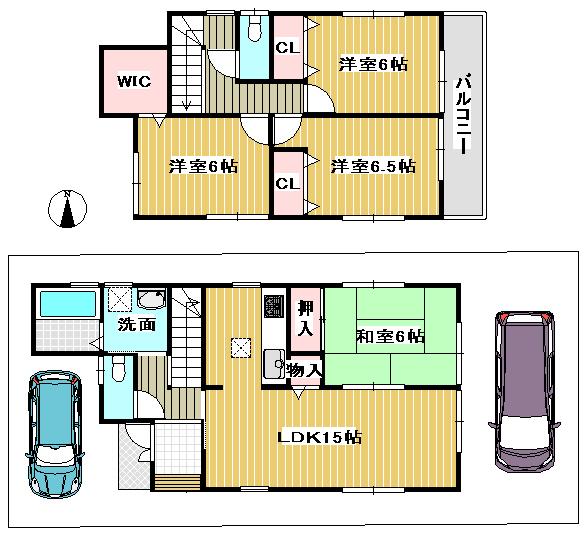 Floor plan. (No. 5 locations), Price 34,800,000 yen, 4LDK, Land area 100.01 sq m , Building area 96.39 sq m